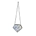 Produktbild OULII Hologramm Diamond Kleine Umhängetaschen PU Leder Crossbody Chain Bag für Damen (Silber)