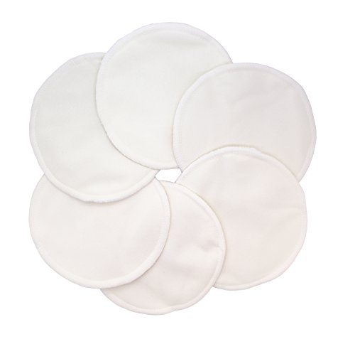 Ana Wiz Washable Natural Bamboo Breast Pads (Pack of 12, Natural)
