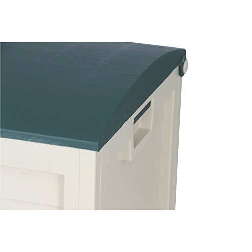 **XXL** Auflagenbox / Gartenbox / Kissenbox beige/grün ca. 141,5 x 61,5 x 68 cm - 6