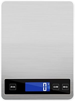 QIAOJIANE Kitchen Scale Waterproof Kitchen Scale Small Precision Baking Scale Charging (Color : Silver, Size : 15kg)