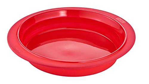 Tefal J4094215 Molde de Pastel, Apto para microondas, Horno y Nevera, Entre 40º C y 250º C, Silicona Platinium Antiadherente, Rojo, 24 cm