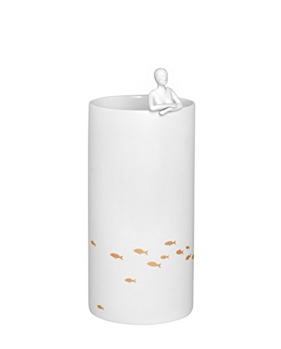 Räder - Zuhause - Badeteich - Vase - Porzellangeschichten Höhe 22 cm Ø 9cm
