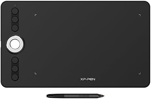 XP-PEN Deco 02 Graphics Tablet Drawing Tablet Pen Tablet Battery-free Pen with 8192 Pressure Levels with Eraser and Express Buttons (Black)