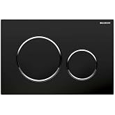 Geberit Sigma 20 pressing plate, matte black/chrome/matte black, for UP720, UP320, UP300 and UP700