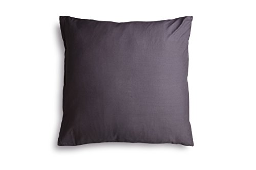 Doppelpack Kissenbezüge Kissenhülle 80×80 cm Anthrazit Baumwolle ÖKO-TEX STANDARD Kissen-Bezug mit Reiß­ver­schluss - 4