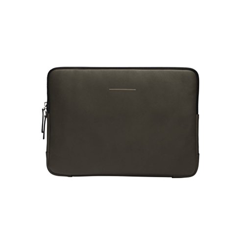 Preisvergleich Produktbild HORIZN STUDIOS Laptop Case 15" / Laptophülle, Notebooktasche / Italienisches Vachetteleder / Olivgrün (Dark Olive)