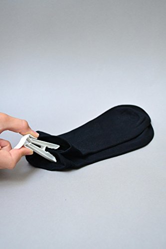 SocFix / 12 Stk. Sockenclips, Sockenklammern (je 3 Stk. rot / weiß / gelb / blau) - 2