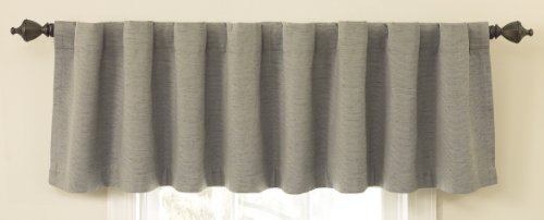 Sound Asleep Room-Darkening Backtab Window Valance 42-Inch grey