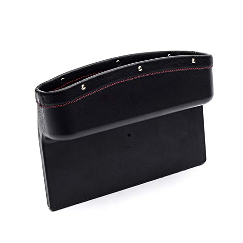 JXHD 2PCS Multi-function Car Seat Slot Storage Box, Car Trash Can,Black