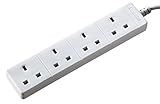 Masterplug 13 A 5 m 4-Gang Extension Lead - White
