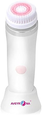 Face Cleaning Brush,Portable 3-in-1 Electric Facial Massager IPX5 Waterproof Design Facial Cleansing Exfoliating Minimize Pores,Improve Skin Tone(3 Brush Heads,White)