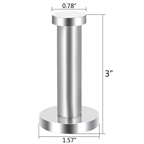 eBoot Edelstahl Wandmontage Robe Haken Mantel Haken Handtuch Wand Garderobenhaken, Gebürstetem Nickel, 3 Zoll, 6 Stück - 3
