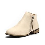 botines para mujer invierno [Material del suela] La suela de gummi de alta elasticidad y la puntera sólida brindan soporte y estabilidad para diferentes tipos de superficies, absorción de impactos, antideslizante y suave.