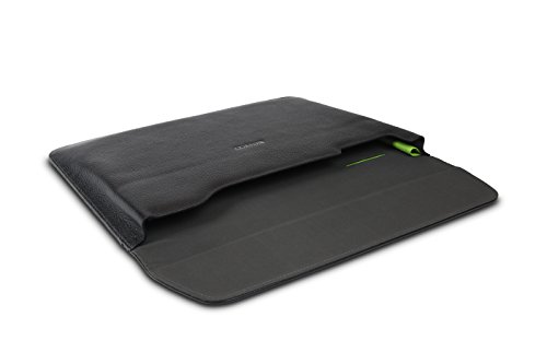 Maroo Executive Pebbled Sleeve für Microsoft Surface Book (alle Versionen) in schwarz – von Microsoft zertifizierte Schutzhülle [Echtleder | Außentasche | Fach für Surface Pen | Weiches Innenfutter | Magnetische Frontklappe] – MR-MS2010 - 3
