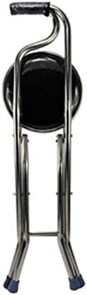 MOXIN Cane seat walking stick seat canes three-legged stool chairs for the elderly the elderly walking stick stool , a , four s black stool
