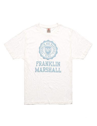 Preisvergleich Produktbild Franklin & Marshall Herren Tsmf352ans18white Weiss Baumwolle T-Shirt