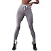 Produktbild Amoyl Damen Sporthosen Farbe Streifen Kordelzug Hohe Taille Fitness Leggings Strumpfhosen Yoga Laufhosen Joggerhosen Lang Hosen (Grau, XL)