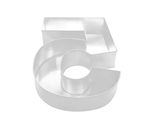 EURO TINS Gro? Zahlen-Backform F?NF (5) f?r Geburtstag, Jubil?um (Gr??e 36 x 25 cm ? 7,5 cm tief) - 3