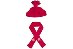 SPLODGE TEDDY PARTIES Red Winter Hat and Scarf - Teddy Clothes fits 16 inch 40cm Teddies & Build a Bear
