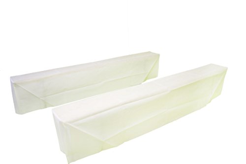 Zwei weiße Bankhussen für Bierzeltgarnitur, aus stoffähnlichem Vlies, Öko-Tex 100, ideal für jede Party, Catering, Vereinsfeier, Hochzeit, Geburtstagsfeier