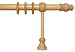 Produktbild iso-design Gardinenstange aus Holz mit 28 mm Durchmesser in Eiche hell, viele Größen, 140 cm