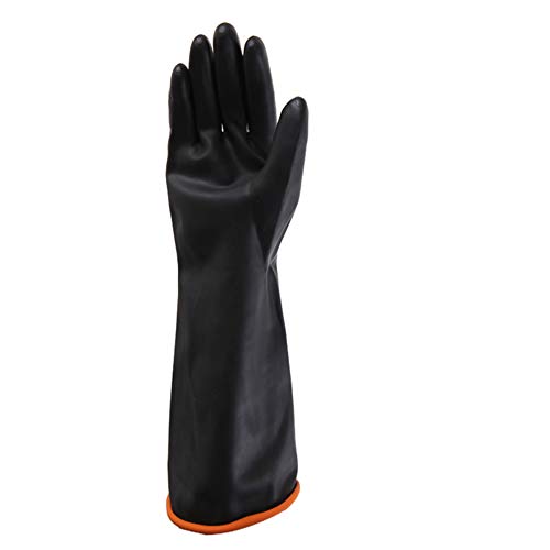 examen YANGYONGLI Gants Gants pour Barbecue Isolation Anti-BrûLure Maison Industrie Chimique ImperméAble à l'eau Cinq Doigts,Black,Long
