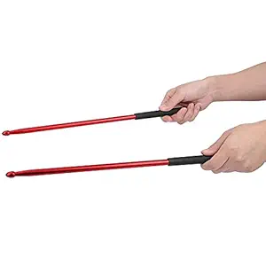 Drumsticks, Studio Drumsticks Metal Professional 5A 1 Pair for Drum Mute Pad for Jazz Drum for Beginners for Professionals(Red)