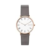 Skagen Damen Analog Quarz Uhr mit Leder Armband SKW2674