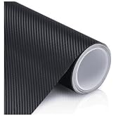Temiz Pazar Siyah Karbon Kaplama Folyosu 127 cm x 30 cm Tırtıklı 3 D