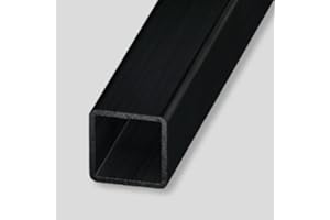 impsuk BLACK MILD STEEL SQUARE TUBE HOLLOW METAL 25mm x25mm BOX SECTION 1M 2Meter 3Meter Opposite Wall Support (120 CM 47.24 Inches or 1.2 Meter)