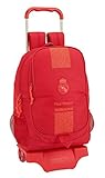 Carro extensible extraíble Real Madrid CF - Mochila con Ruedas, Rojo, 44 cm