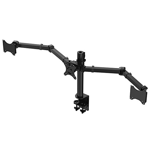 NBSilence Triple Monitor Arm Voll einstellbare Desktop Einfassungs Standplatz für LCD Bildschirm Fit für 10"-27" MAX Support 22 lbs Gewicht