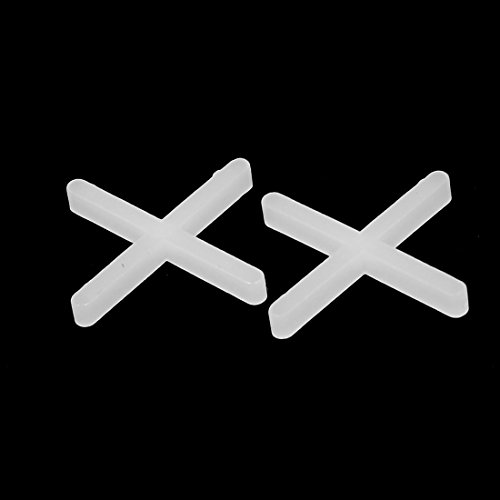 sourcingmap® 100stk Wand Boden Fliesen Kachel Kunststoff Kreuz Abstandhalter 2mm weiß - 2