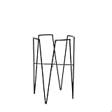  MICA Decorations Blomberg - Soporte para Planta, Metal, Color Negro, Metal, Negro, H: 38 cm D: 25 cm