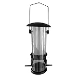 Distributeur de nourriture pour oiseaux, distributeur de nourriture pour oiseaux, couvercle écologique en fer, mangeoire écologique pour oiseaux sauvages en PVC