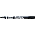 Pentel N50 Permanent Marker Bullet Tip 1.5-2mm Line Black Ref N50-A (Pack of 5)