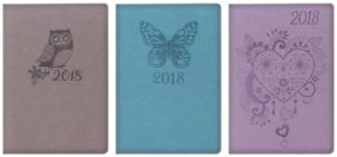 Tallon A5 Padded Cover Week to View 2018 Diary - Owl Design