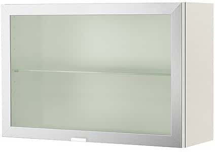 Ikea LILLANGEN -Wandschrank mit 1 Tür weiß Aluminium - 60x21x40 cm