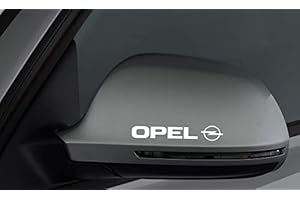 myrockshirt 2 x Spiegel Aufkleber Spiegelaufkleber OpelAufkleber Autoaufkleber Auto Tuning Sticker Aufkleber mit Montage Set inkl. Estrellina-Montage-Rakel® & „Estrellina-Glücksaufkleber®“