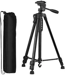 JPZ BONTECH WORLD'S FIRST CHOICE 3366 Black Tripod Mobile Phone and Camera Stand with 360 Degree Horizontal & Vertical Rotating Head