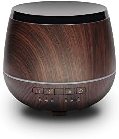 StaySmart Dark Wood Grain 200ml Essential Oil Diffuser Aroma Diffuser Aromatherapy Ultrasonic Humidifier Air Purifier with 6 Colour LED Night Light Waterless Auto Power-off Built-in Timer Whisper-quiet