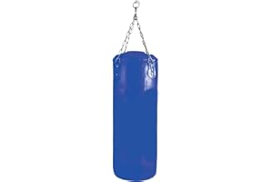 TECNOFIT - Sacco Boxe Leather Pro Vuoto 30-40-50 kg in Ecopelle con Catene, Cuciture Incrociate e Rivetti per Aumentarne la Resistenza - 110x40 cm