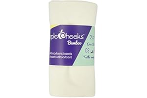 Applecheeks - Lot de 2 Inserts Journée pour Couche Lavable Bébé TE2 - Viscose de bBambou et Coton Bio - 2 épaisseurs - Absorption Supérieure - Respirantes, Lavables et Réutilisables - 40X30 cm