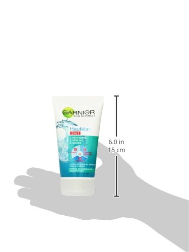 GARNIER Hautklar 3in1 Gesichtsreinigung + Peeling + Gesichtsmaske / Gesichtspflege gegen Pickel und Unreinheiten, 1er Pack – 150 ml - 7