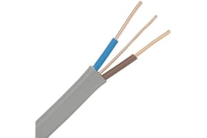 J&S UNIVERSE JAFSAL ONLINE Electrical Grey Twin & Earth Cable Lighting Electric Wire for Industrial & Domestic Wiring (2.5mm, 1.5m)