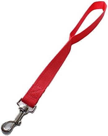 Short Control Dog Lead / Traffic Dog Lead / 18" (46cm) / Short handle Dog Lead / RED Dog Lead / Heavy Duty Dog lead / Made in the UK