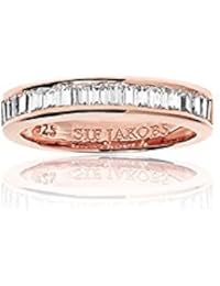 Anillo Corte Baguette – 18 K oro rosa Gallay con circonitas blancas de referencia SJ r11240 de CZ (RG)