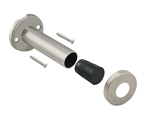 Joyoldelf Edelstahl Türstopper / Wandtürstopper / Türpuffer Wandhalterung mit Gummi Bumper Türhalter mit Hardware Schraube – 2 Pcs - 2