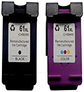 Komada 2 x High Quality and Large Capacity Compatible HP61XL (1 Black+1color) Ink Cartridge with Latest Chips Compatible with Photosmart 1000 1050 2050 3000 3050