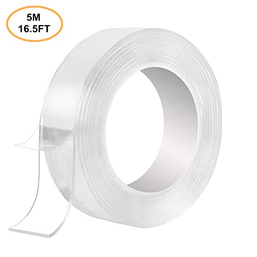 Cinta transparente de doble cara, cinta de montaje adhesiva, lavable, extraíble, reutilizable, superadhesiva, para colgar fotos, pósteres, pinturas, alfombra de fijación, hogar y oficina